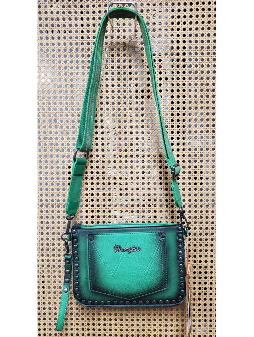 NWT Wrangler by Montana West Rivets Studded Crossbody & Wristlet